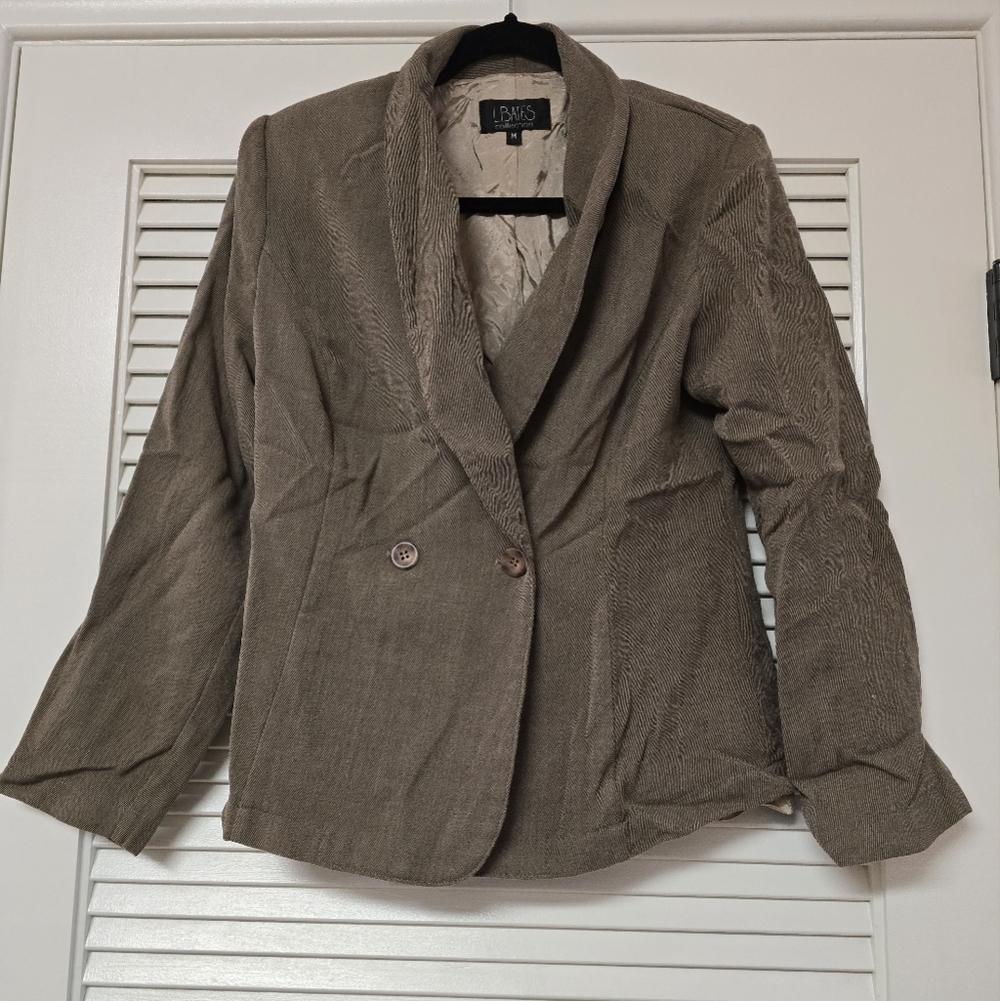 L. Bates Collection - Vintage Business Casual Office Blazer Jacket